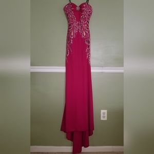 Pink evening gown